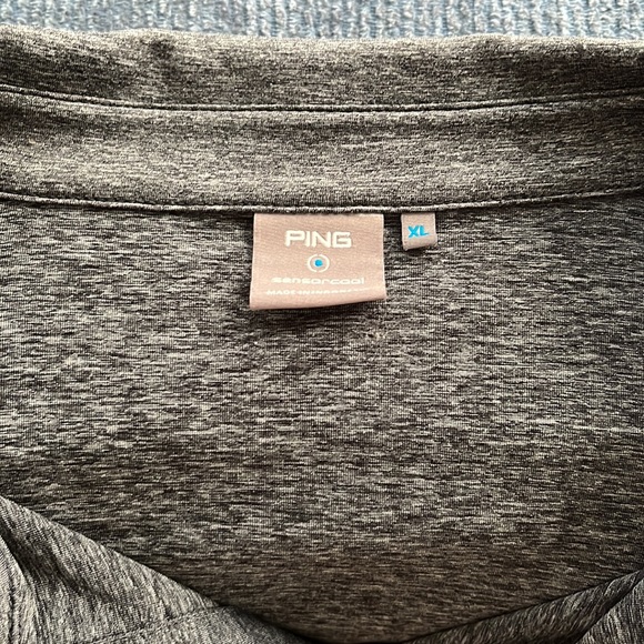 PING Gray and Red Mens Short Sleeve Golf Polo Size - XL - Picture 3 of 4